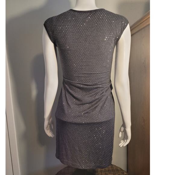 Rebecca Taylor Charcoal Studded Bodycon Party Dress XS Glam Witchy Quietlux - Picture 4 of 13